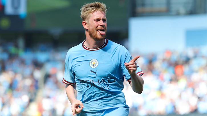 Kevin De Bruyne celebrating a goal